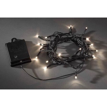 Konstsmide - Lysslynge batteri Ljusslinga Svart