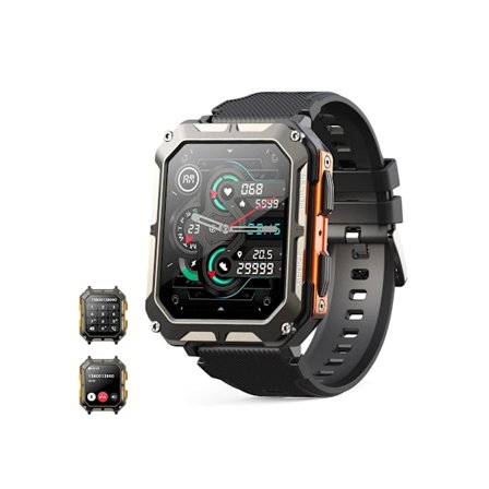 Militært Smartwatch til Mænd med Opkaldsfunktion, der Kan Foretage og Modtage Opkald Kompatibelt med Ios Android Tracker
