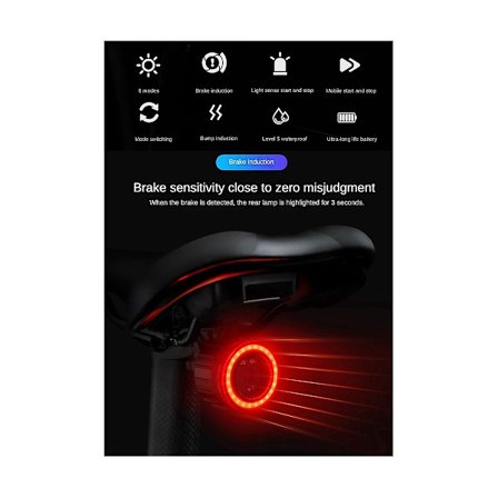 Cykel Intelligent Brom Baklykta Cob Post Kudde Baklykta Cykel Intelligent Brom Baklykta