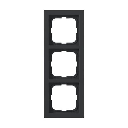 ABB Impressivo 1723F85-885 Dekkramme matt svart, 85 mm 3-rom, Strømbrytere & vegguttak