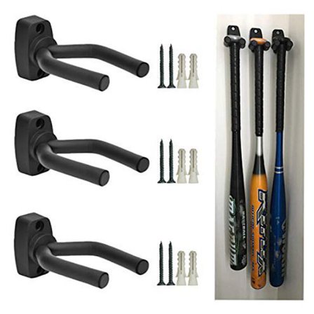 Vertikal Baseball Bat Väggfäste Hållbar Universell Svart