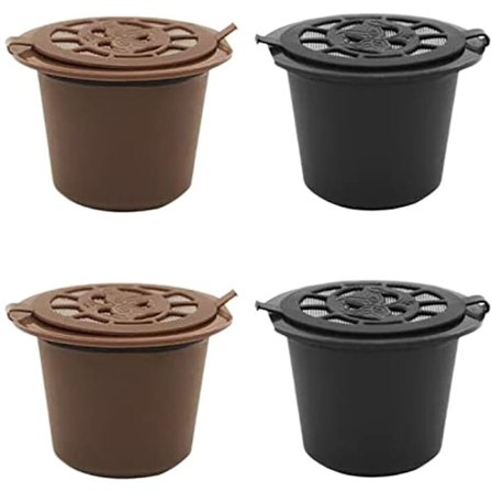 4 st återfyllningsbara kapslar för Nespresso Line kaffemaskin, återanvändbara kapselkoppar, återfyllningsbara kaffefilter