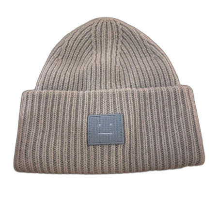 ljusblå ribbstickad mössa från Acne Studios