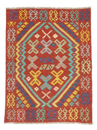 Petit Kilim Afghan Old Style Tapis 116X145 Laine