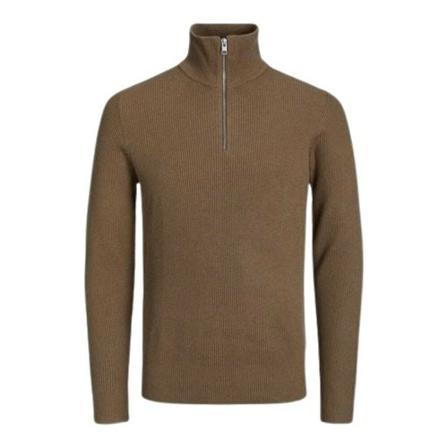 Jack & Jones Half Zip Turtleneck Brun, Herre Rullekraver