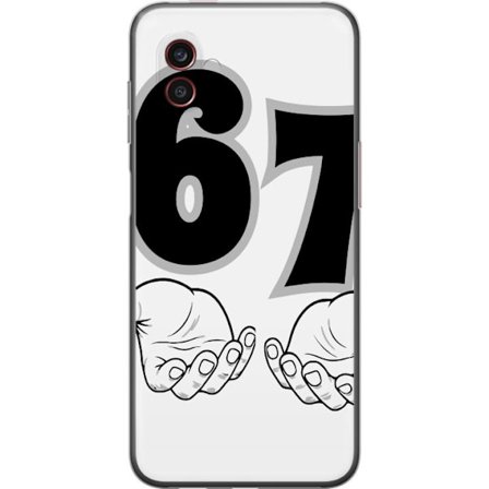 Kompatibelt Mobilskal till Samsung Samsung Galaxy Xcover6 Pro 67 meme händer grafisk svartvit sex sju händer illustration trendig modern estetik