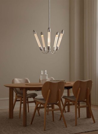 Lemon Squeeze taklampe - stål/glass