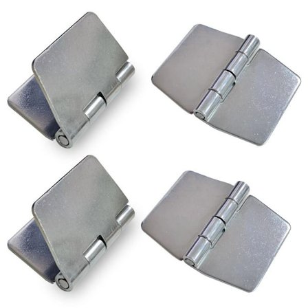 Kraftige sveisbare hengsler i rustfritt stål, 4 STK