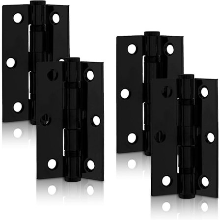 3 tum (75 mm) Matta Svarta Kullagergångjärn, Ståldörrgångjärn för