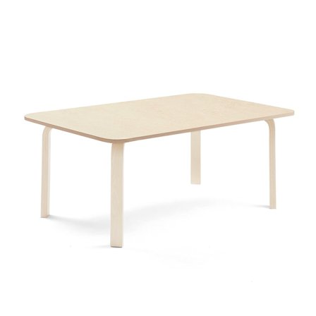 Table ELTON, 1400x800x530 mm, beige linoleum, birch