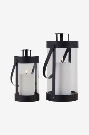 House Nordic - Lyhdyt Bondi, 2 kpl - Musta - Kynttilänjalat & lyhdyt - - Homeroom