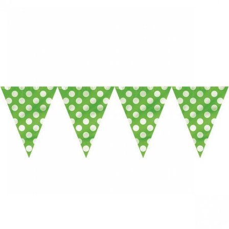 Flaggbanderoll prickig grön 365 cm - Dukning & Dekoration - Kalaslagret.se