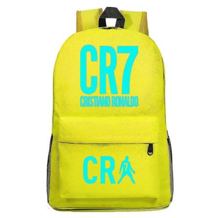 Blue Luminous Surrounding Football Ronaldo Tenårings skolesekk - Unisex Casual ryggsekk for menn og kvinner 7
