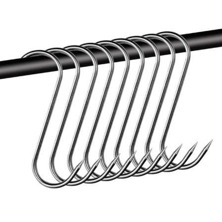 20-pakke rustfrie slakterkroker, 15 cm slakterkroker
