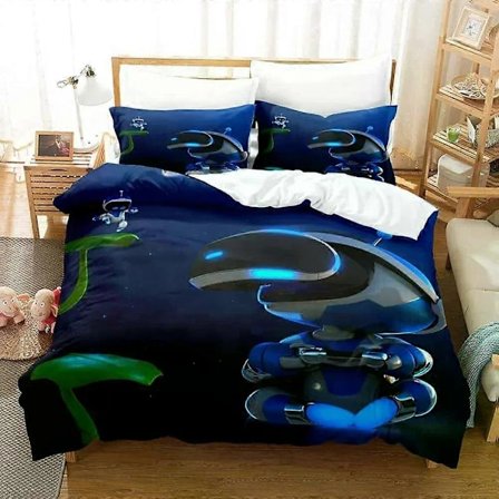 v43 Sängkläder Nytt Mode Tryck ASTRO BOT Sängkläder Set Tecknad Anime tredelat set Vuxen Barn Sovrum Påslakan Set Hemtextilier 3-delat Säng