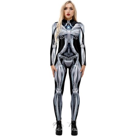 Cosplay Muskel Kroppsdräkt Kostyme For Unisex Voksen - Spandex Stretch Voksen Overall Svart Liten