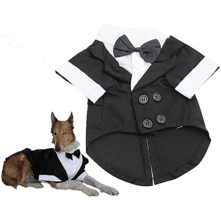 Stor Hund Smoking Bröllopsfest Set Hund Kostym