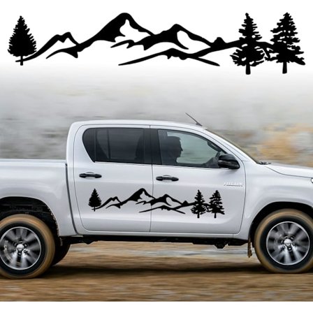 Fjellbil Panser Klistremerke, Bil Klistremerke Grafisk Vinyl Dekal Auto Dekor Klistremerke for Kjøretøy Karosseri Side Dør Bagasjerom RV Off-Road SUV 