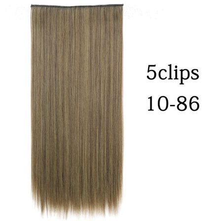 Syntetisk 22 32 tum 5 Clips Hårförlängning Värmebeständig falska hårstycken Långa vågiga frisyrer Clip In Hair Extensions