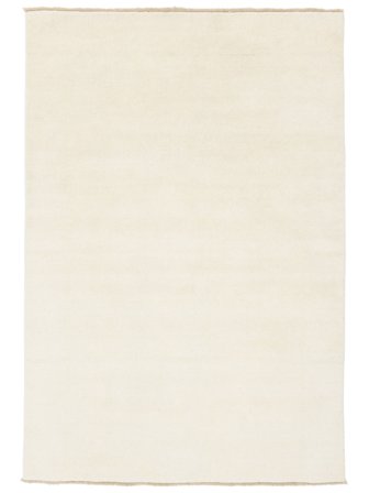Handloom Fringes 160X230 Biel Kości Słoniowej Jednobarwny Dywan Wełniany