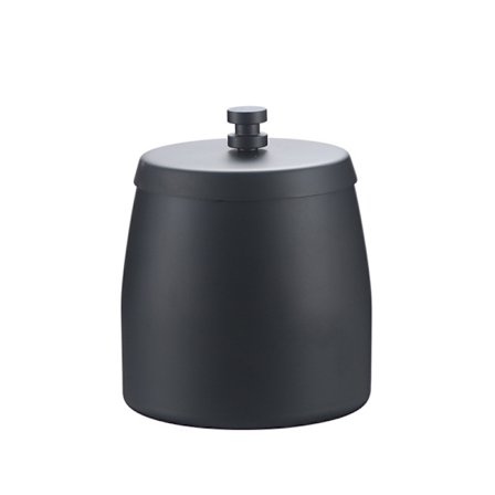 Rostfritt askfat med lock, vindtätt askfat för utomhusbruk med halkfri bas, för utomhus- och inomhusbruk, svart