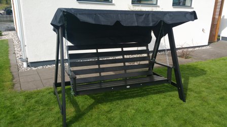 Eden Wood Mellby EW 0953-8 Hammock 3-sits Svart, Utemöbler