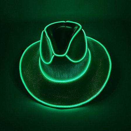 Disco Luminous Cowboy Hat Glowing Light Bar Cap