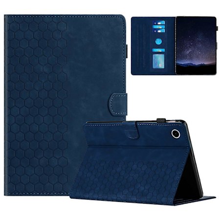 For Samsung Galaxy Tab A9+ Deksel Honeycomb Trykt Lær Tablet Cover med Kortspor