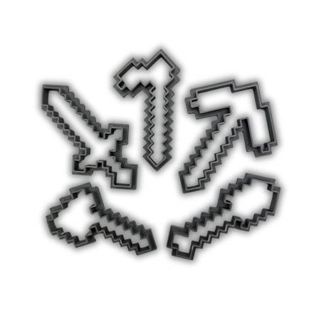 MineCraft verktyg kakform Silver M