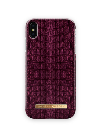 Female deksel, iPhone XS Max Burgundy Croco, iDeal of Sweden