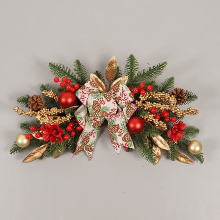 Lysmanchetter til kronelys 2-pak Jule med blomsterdesign fra Swerox{FY},D