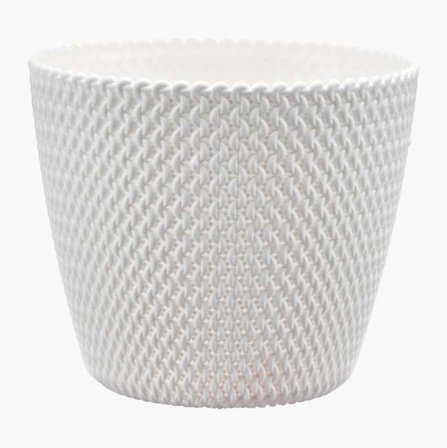 Biltema - Hvit plastpotte Ø15 5 cm