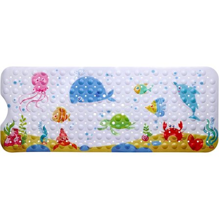 Skridsikker bademåtte transparent PVC badekar brusebad måtte tæppe 100 x 40