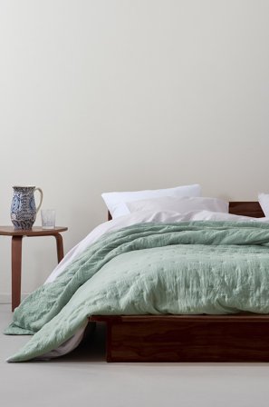 Jotex - Sengeteppe - Enkeltseng 150x250 Cm Grågrønn - CALM - Kjøp Enkeltseng hos Jotex