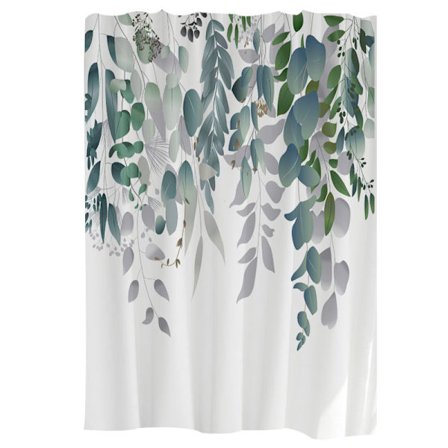 1 st elegant växt duschdraperi, vattentät polyester duschdraperi, snabbtorkande, 180x180cm för badkar eller badrum