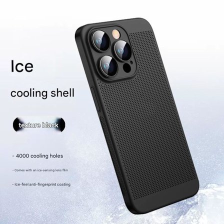 Lämplig för iPhone 14 mobiltelefonfodral värmeavledning nytt ultratunt ventilerande inbyggt linsskydd frostat