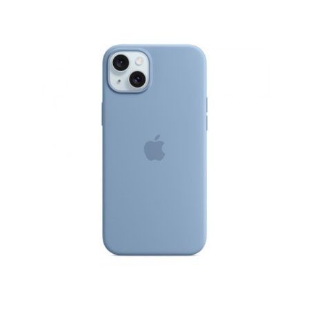 Apple iPhone 15 Plus silikone cover med MagSafe Vinter Blå MT193