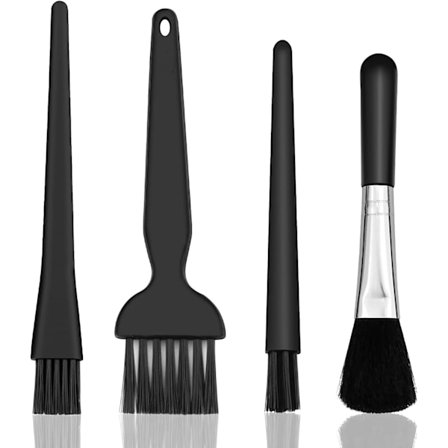 Svart - 4 i 1 nylon antistatisk børste PC rengjøringssett Anti-stat