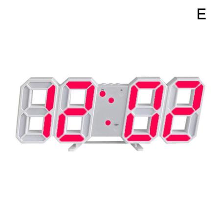 Usb Led Digital Bord Väggklocka Stor 3d Display Väckarklocka Br