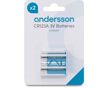 Andersson CR123A Lithium 2-pcs - 2-pack CR123A Litiumbatterier