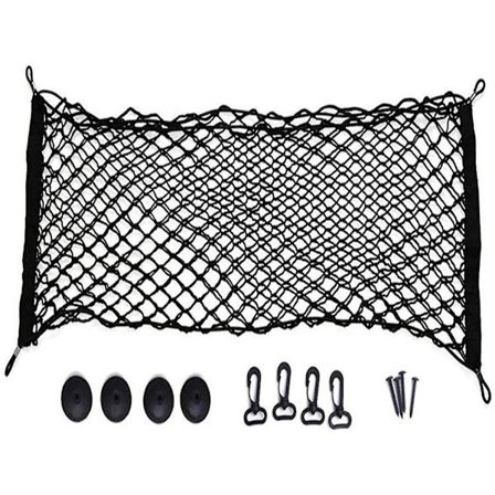 Bagasjenett til bil, fleksibelt bagasjenett, beskyttende nett med 4 kroker