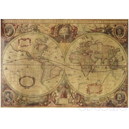 71x50cm Retro Vintage Vanha Maailmankartta Matta Ruskea Paperijuliste Kodin Sisustus