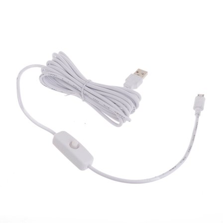 Micro USB Strömladdningskabel med Strömbrytare USB2.0 till MicroUSB Konverterare för RaspberryPi USB till micro USB Kabel