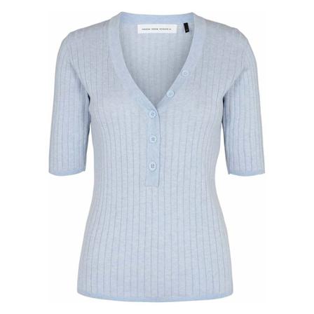 Pieszak PD-Dorothy V-neck Knit Blå, Dame Striktrøjer