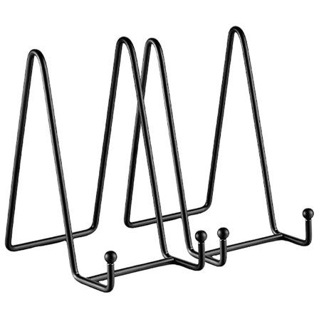 2 kpl Lautastelineet Easel Display Jalusta Lautastelineet Display Jalusta Pidike Rauta Easel Kuvien Esittelyyn Musta 15.20X10.00X7.60CM