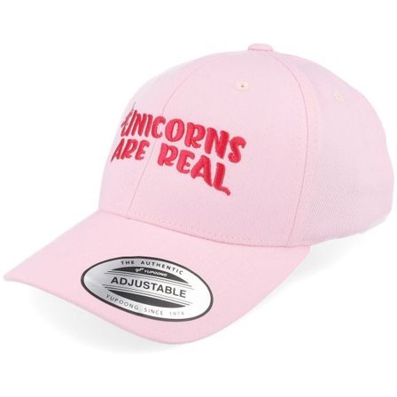Unicorns - Rosa adjustable Keps - Kids Unicorns Are Real Pink Adjustable @ Hatstore