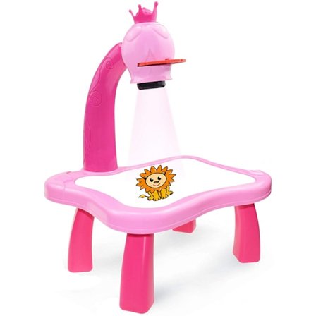 Piirtoheitin pöytä lapsille, Jäljitä ja piirrä projektori lelu valolla ja musiikilla, Lapsen älykäs projektori Sketcher työpöytä, Oppimisen projektio 