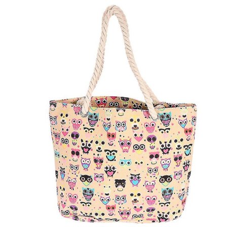 1 kpl Muodikkaat Pöllökuvioiset Olkalaukut Canvas-Käsilaukku Luova Tote-Laukku Suuri Tilavuus