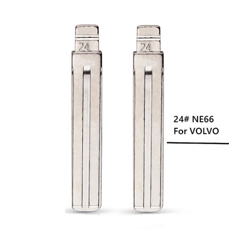 #24 Ne66 Key Blade Lishi Blank Vvdi Keydiy Kd Folding Remote Key Uncut Key Blade Ne66 No.24 för Volvo S80 Graverad Linje Key Blade