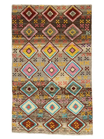 Berber Colourful Vloerkleed 117X183 Wol